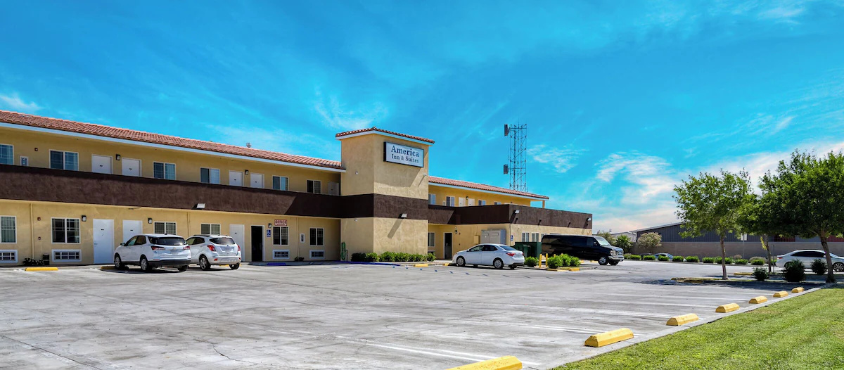 Parking and facade